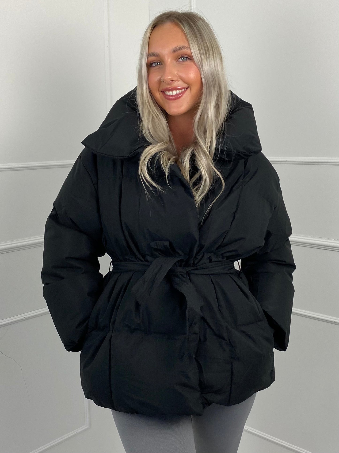 Mira Short Belted Puffer Jacket